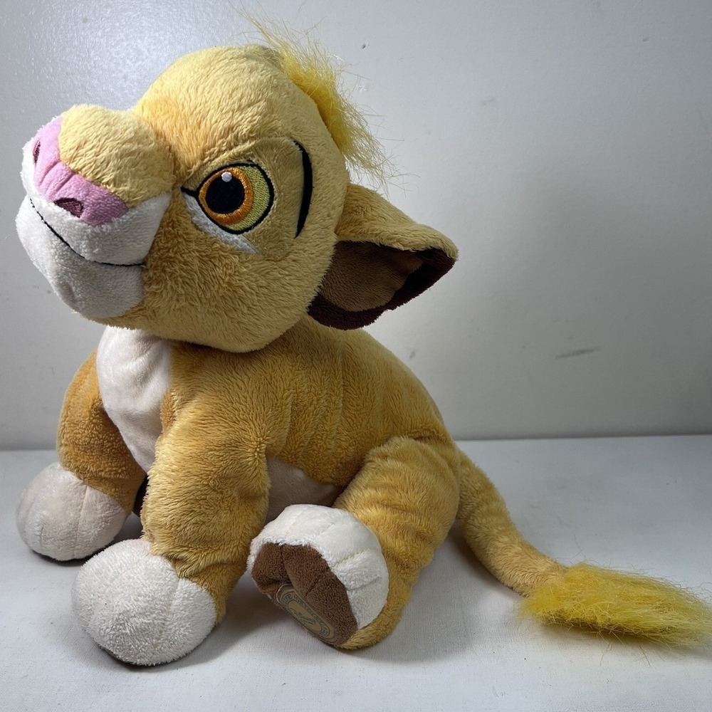 Disney Simba Plush 13" The Lion King Stuffed Animal Toy Yellow Floppy‎ Cuddly
